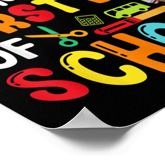 Back To School Teachers Kids Student First Day Of ポスター (角)