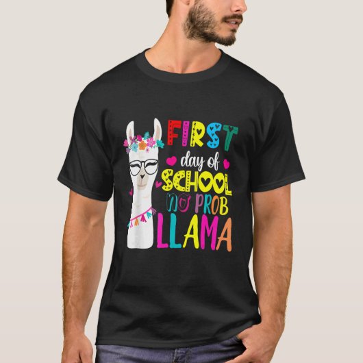 Back To School Teachers No Prob Llama Tシャツ (正面)