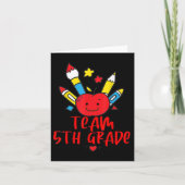 Back To School Team 5th Grade Hello Student Teache カード (正面)