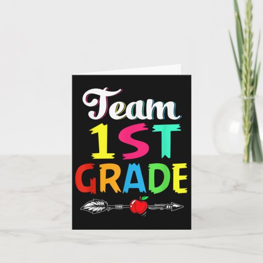 Back To School Team First Grade Teacher Student カード (正面)