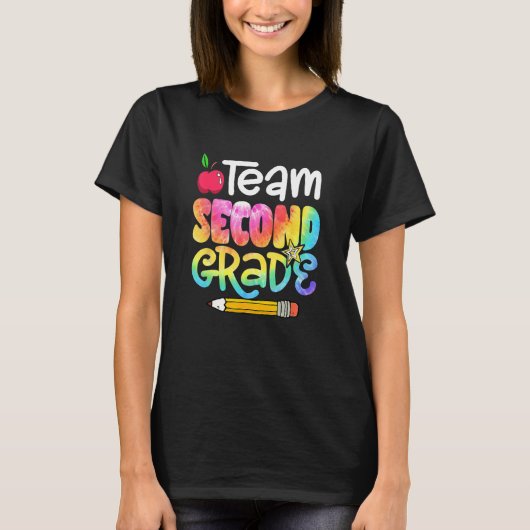 Back To School Team Second Grade Tie Dye 2nd Grade Tシャツ (正面)