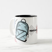 Back to School Themed Mug coffee ツートーンマグカップ (正面左)