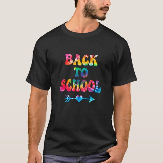 Back To School Tie Dye First Day School Teacher St Tシャツ (正面)
