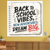 Back to School Vibes – Classroom Wall Print キャンバスプリント (インサイチュ (リビング))