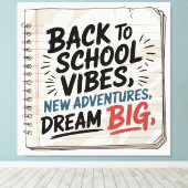 Back to School Vibes – Classroom Wall Print キャンバスプリント (インサイチュ (ウッドフロア))