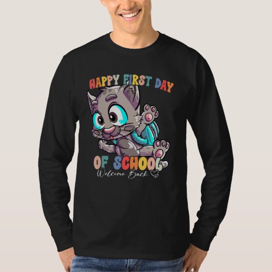Back To School Vibes Happy First Day Of School 12 Tシャツ (正面)