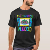Back To School Video Gamer 11th Grade Level Unlock Tシャツ (正面)