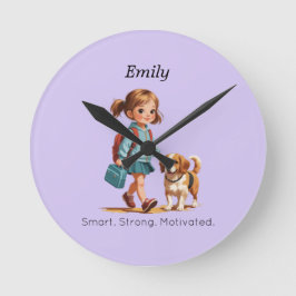 Back to School Wall Clock – Personalized ラウンド壁時計