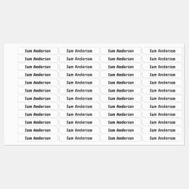 Back to School Waterproof Sticker Name Labels ラベル