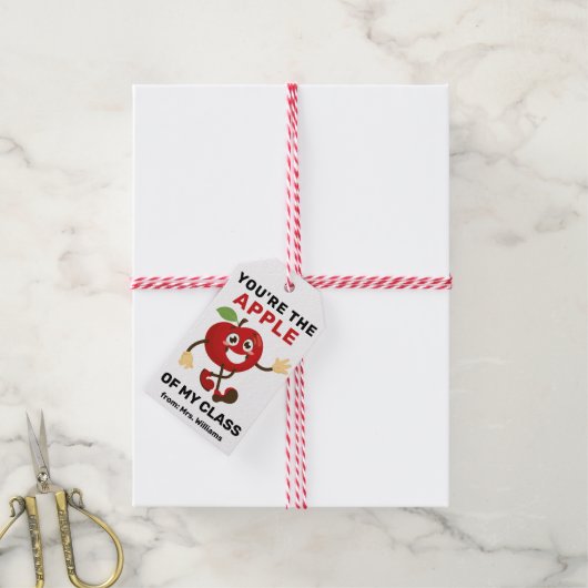 Back to School You're the apple of my class ギフトタグ (より糸付き)