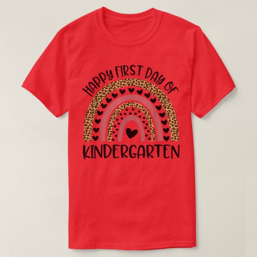 Back To SchoolRainbow Happy First Day Of Kindergar Tシャツ (デザイン正面)