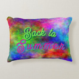 Back to Summer Vibrant Colors Accent Pillow アクセントクッション