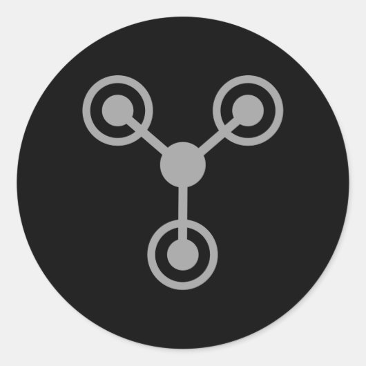 Back to the 80's by Time Travel Machine ラウンドシール (正面)