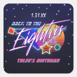 Back to the Eighties Neon Stickers スクエアシール