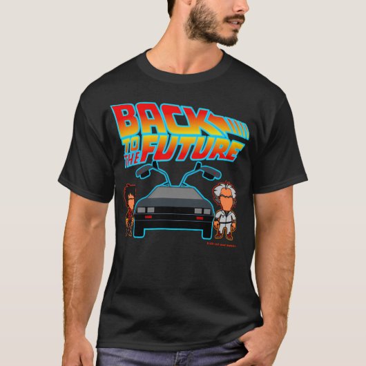 Back To The Future Cartoonスタイル Tシャツ (正面)