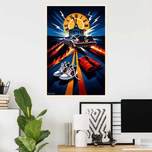Back to the Future Inspired Symbolic Movie Poster ポスター (ホームオフィス)