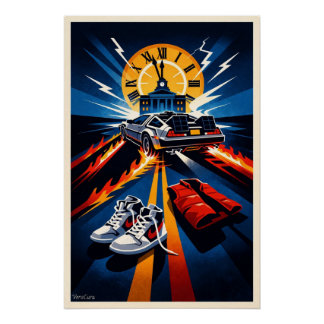 Back to the Future Inspired Symbolic Movie Poster ポスター