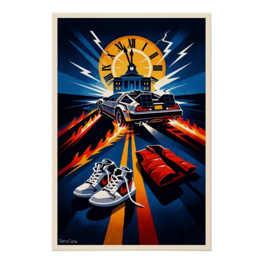 Back to the Future Inspired Symbolic Movie Poster ポスター (正面)