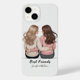 Back View No Face Best Friends Art – Aesthetic iPh Case-Mate iPhone 14ケース
