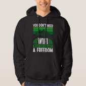 Back You Don´t Need Wifi When You Can Have Freedom パーカ (正面)