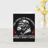 (back) You Think I’m Sarcastic You Should Hear Fun カード (黄色い花)