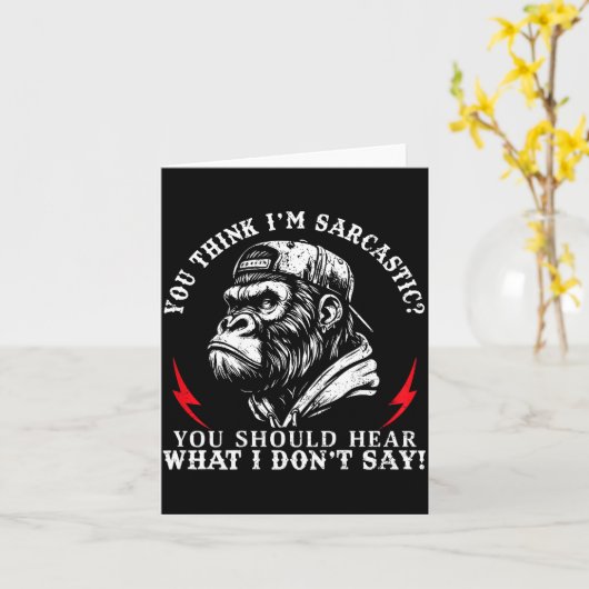 (back) You Think I’m Sarcastic You Should Hear Fun カード (黄色い花)