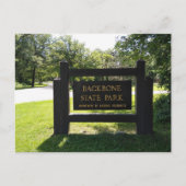 Backbone State Park Entrance Sign Iowa ポストカード (正面)