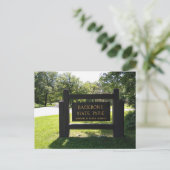 Backbone State Park Entrance Sign Iowa ポストカード (スタンド正面)
