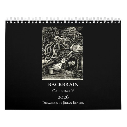 BackbrainカレンダーV、2026年、見開き、中 カレンダー (カバー)