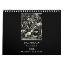 BackbrainカレンダーV、2026年、見開き、中 カレンダー
