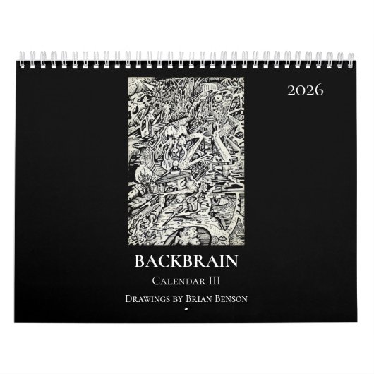 Backbrain カレンダー III 2026年版(見開き) (カバー)