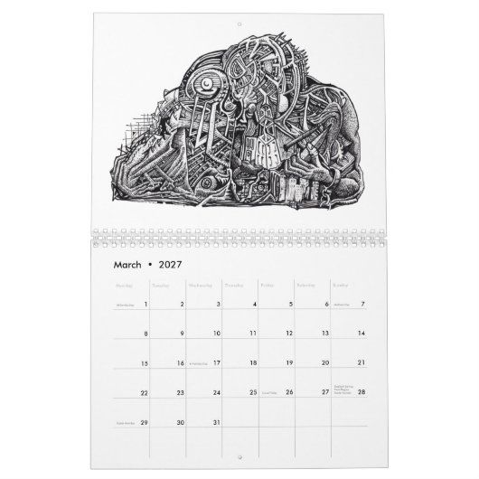 Backbrain Calendar 2026 (Double-Page) カレンダー (3月 2027)