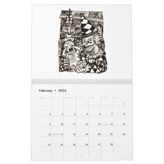 Backbrain Calendar 2026 (Double-Page) カレンダー (2月 2026)