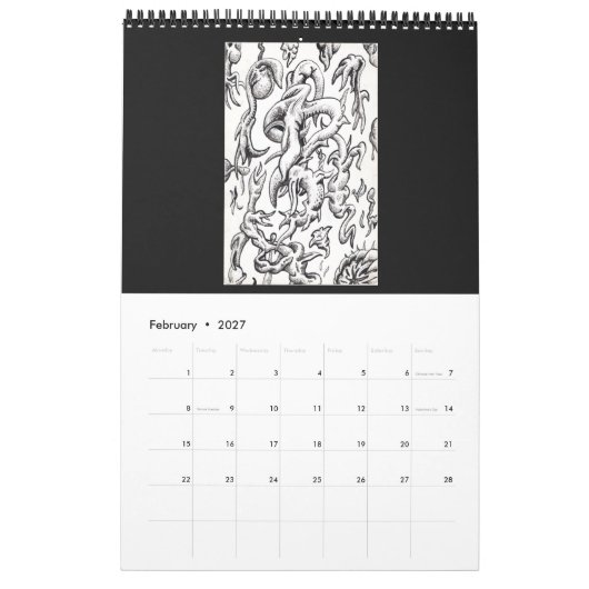 Backbrain Calendar II 2026 (シングルページ, ミディアム) カレンダー (2月 2027)