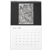 Backbrain Calendar II 2026 (Single Page, Medium) カレンダー (1月 2026)