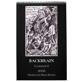 Backbrain Calendar II 2026 (Single Page, Medium) カレンダー