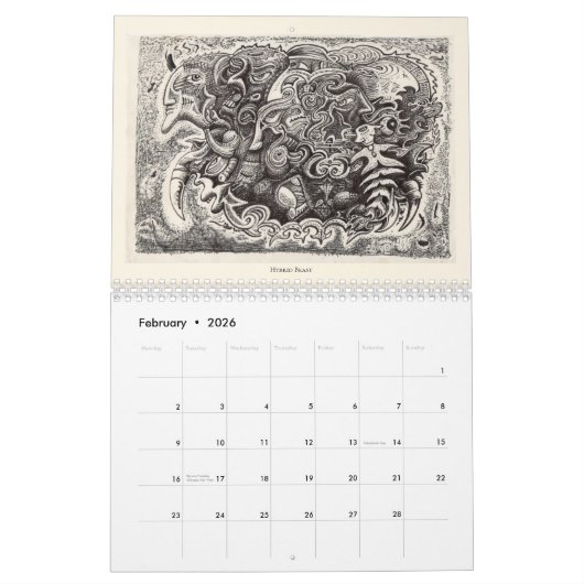 Backbrain Calendar III 2026 (Double Page) カレンダー (2月 2026)