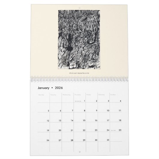 Backbrain Calendar III 2026 (Double Page) カレンダー (1月 2026)