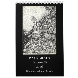 Backbrain Calendar VI, 2026, Single Page カレンダー