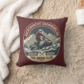 Backcountry Snowmobiling Adventure Badge クッション (ブランケット)