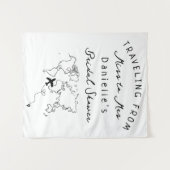 Backdrop恋しく思への旅行パーソナライズされた タペストリー (正面(横))