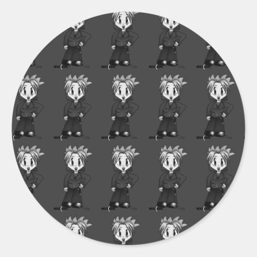 Backdrop Cafepress:Zazzle M ラウンドシール (正面)