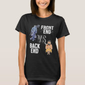 Backend vs Frontend Developer Engineer Software De Tシャツ (正面)