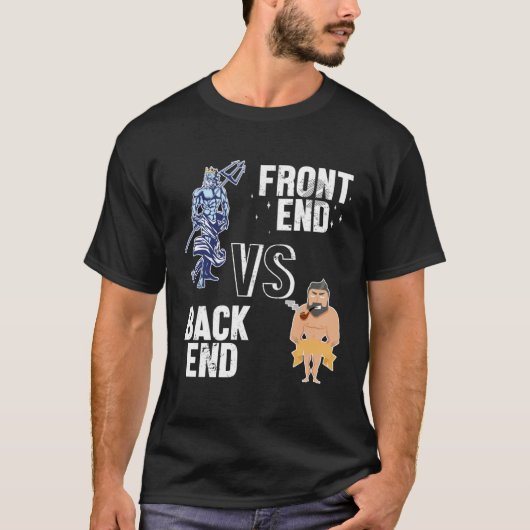 Backend vs Frontend Developer Engineer Software De Tシャツ (正面)