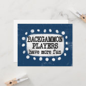Backgammonプレイヤーにより多くのおもしろいグリーティングカード カード (正面/裏面インサイチュ)