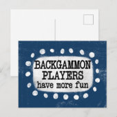 Backgammonプレイヤーのおもしろいはがき ポストカード (正面/裏面)