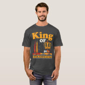 Backgammon Player Strategy Board Game Dice Game fu Tシャツ (正面フル)