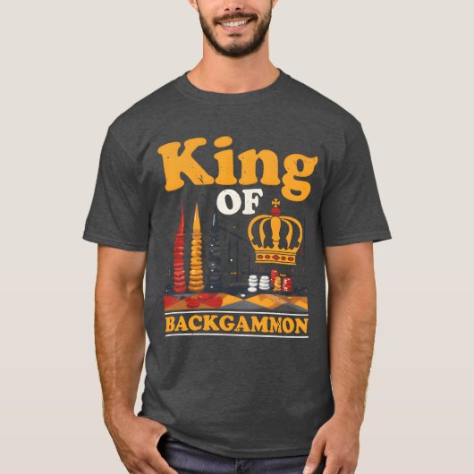 Backgammon Player Strategy Board Game Dice Game fu Tシャツ (正面)