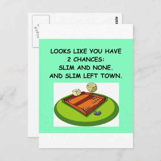 backgammon.png ポストカード (正面/裏面)