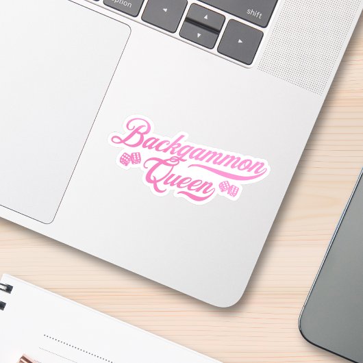 Backgammon Queen Pink Custom-Cut Vinyl Sticker シール